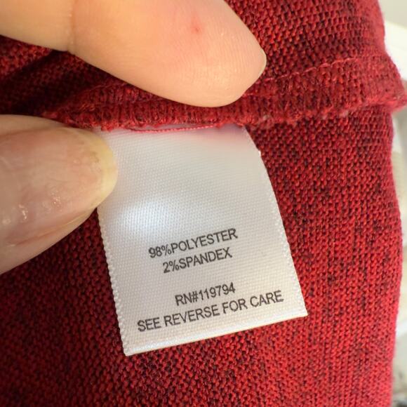 Live & Let Live Womens Sz L Red Abstract Floral Print Zip Up Hoodie Sweater#3434 - Picture 7 of 8